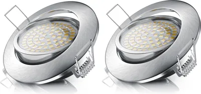 Immagine prodotto di Faretto da incasso Brandson 2x LED, funzione dimmerabile, meccanismo orientabile, LED integrato in modo permanente, faretto da soffitto con cornice in alluminio, bianco caldo