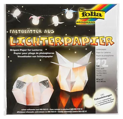Productafbeelding van folia 42300 folia Transparentpapier Lichterpapier 30,0 x 30,0 cm 80 g/qm, 12 St.