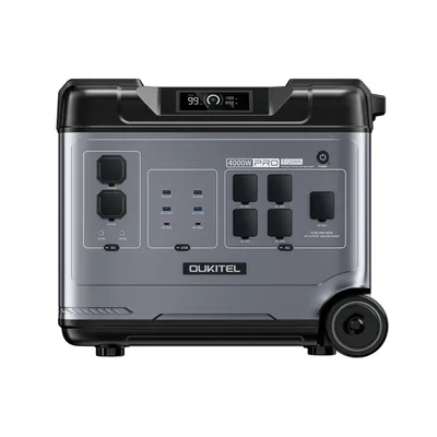 Produktbild von OUKITEL P5000 Pro Solargenerator 4000W / 5120Wh + 3x 400W Solarpanel – tragbarer Stromspeicher mit LiFePO4-Akku für Camping & Notstrom