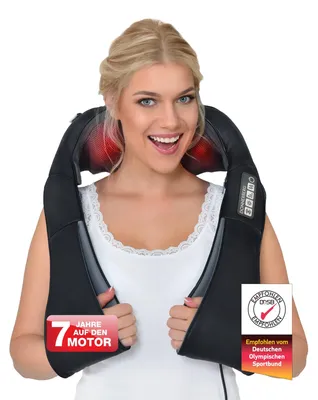 Produktbild von Donnerberg NM-089, Shiatsu, Vibration massage, Rücken, Hand, Beine, Hals/Nacken, Schultern, Schwarz, Kunstleder, Polyurethan (PU), 8 Kopf/Köpfe, AC