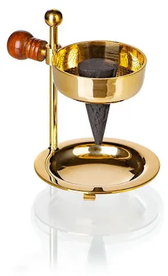 Produktbild von Crottendorfer - Räucherkerzenhalter Weihrauchbrenner Messing - Für Räucherkerzen Größe XL/XXL (Groß)