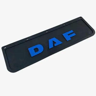 Produktbild von Schmutzfänger für vordere Stoßstange DAF blauer Schriftzug in Relief | 600mmx180mm