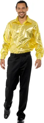 Immagine prodotto di Camicia da uomo disco anni '70 oro - L