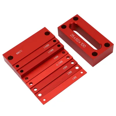 Zdjęcie produktu dla 9PCS Bloki wysokościowe Drążki do obróbki drewna ze stopu aluminium do frezarki Piła stołowa
