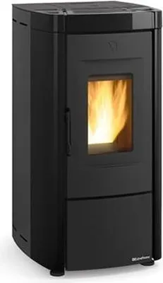 Image de Poêle à granulés de bois 7kw noir - Nordica Extraflame - MOIRAEVONOIR -