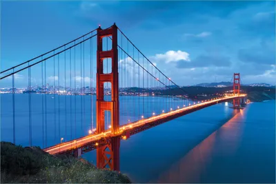 Produktbild von Wallario selbstklebendes Poster - Golden Gate Bridge in San Francisco  USA, Größe: 61 x 91,50 cm
