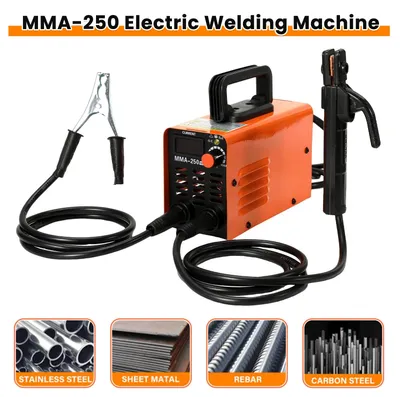 Image de Appareil de soudage MMA-250 - Poste à souder par arc électrique à inverter - Portable - Courant de soudage réglable - Compact - Prise européenne