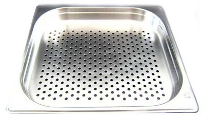 Produktbild von GN 2/3 Gastronormbehälter GN-Behälter Edelstahl  2,3 Liter Tiefe 40mm gelocht