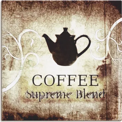 Produktbild von ARTland Leinwandbild Kaffee Größe: 50x50 cm