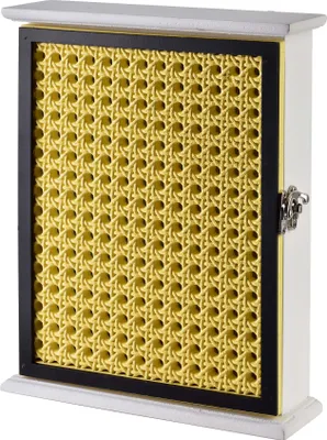 Produktbild von Schlüsselkasten Holz MONDEX Stacy Wiener Gitter 19,5x5,5x24,5 cm Naturholz für 6 Schlüssel