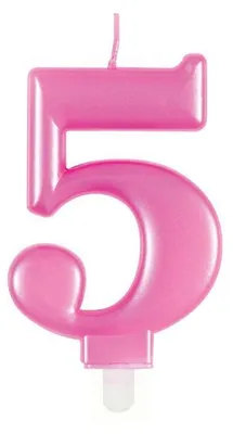 Produktbild von Kerzenzahl Pink #5