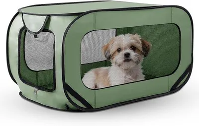 Produktbild von Hundebox, faltbar, Transportbox für Hunde und Katzen bis 25 kg, 94 x 53 x 53 cm – Stabile Transportbox für Auto und Zuhause, ideal