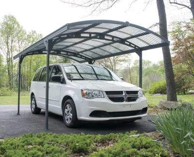 Image de Carport 14.4m² gris anthracite - Palram - 701945 - atlas 5000
