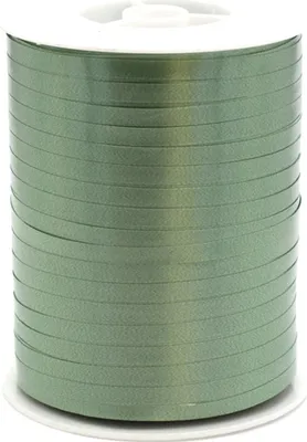 Produktbild von Geschenkband Ringelband 5mm x 500m Rolle Dunkel Lindgrün
