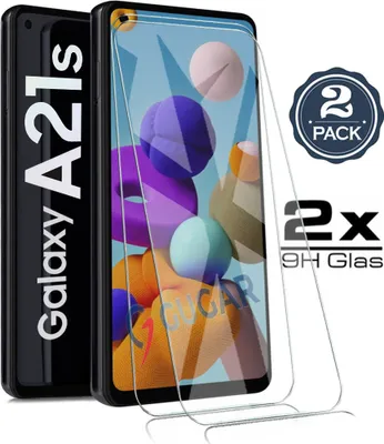 Produktbild von 2x Samsung Galaxy A21s Panzerglas Schutzglasfolie Panzerfolie Displayschutzglas Echt Glas Schutz Folie Display Glasfolie 9H - 2 Stück