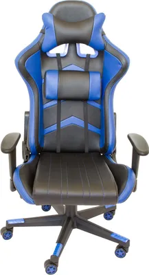 Produktbild von Gaming-Stuhl, schwarz-blau, Nacken- Rückenkissen, Gamerstuhl, Bürostuhl