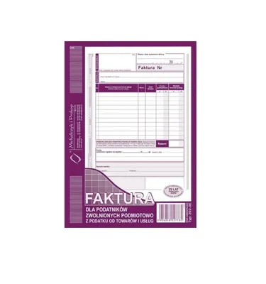 Obrázok produktu pre Účtovná kniha A5 pre subjekty oslobodené od DPH, 80 stránok
