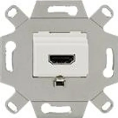 Produktbild von Rutenbeck HDMI Anschlussdose, 1-fach, Unterputz, reinweiß RAL 9010 Ideal zum Verlegen von TV-, Monitor- und Beamer-Anschlusskabeln in Wand und Kabelkanal (170 105 53)