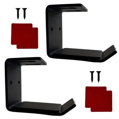 Produktbild von Kopfhörerhalter Headsethalter Schreibtisch - Selbstklebend oder Schraubmontage - Belastbar bis 4,5 kg - Wandmontage