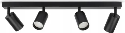 Produktbild von Luxolar - Led Deckenleuchte aus Metal Schwenkbar 4 flammig - Hängelampe schwarz GU10 15W - Deckenlampe wohnzimmer, Schwarz Metal