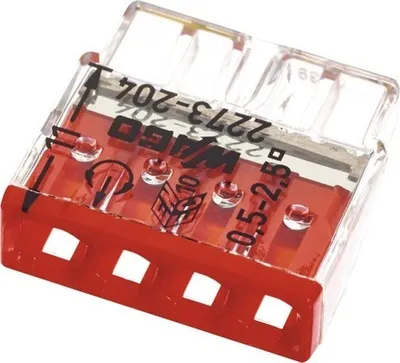Produktbild von Steckklemme, 4 x 05-25mm², transparent, WAGO 2273