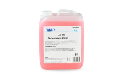 Produktbild von Funny Seifencreme, rosa, 5 Liter, ph-hautneutral, mikroplastikfrei