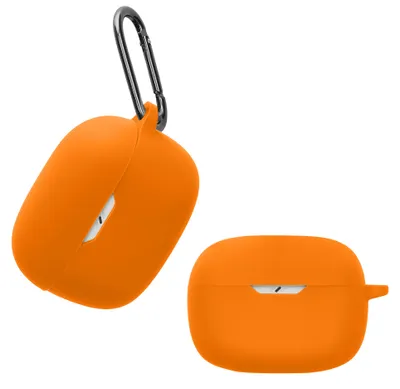 Produktbild von kwmobile Schutzhülle für JBL Wave Beam / Beam 2 / Wave 200TWS Hülle - TPU Silikon Case für Kopfhörer Ladecase - stoßfestes Cover mit Karabiner -