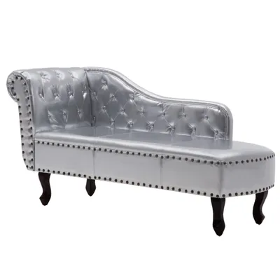 Immagine prodotto di Chaise longue in ecopelle argento
