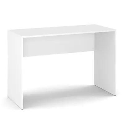 Zdjęcie produktu dla ULWEHOME Biurko Szkolne Wolnostojące 120cm Proste Klasyczne Stolik Biały Mat Komputerowe Biurowe do Pokoju Ucznia Młodzieżowe Nowoczesne Loft