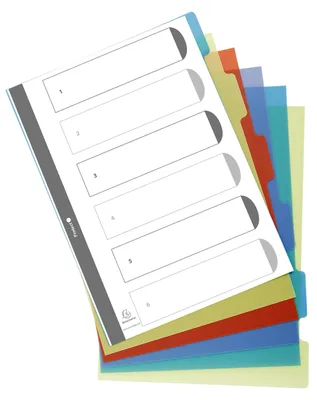 Obrázek produktu pro EXACOMPTA 2706E EXACOMPTA Kunststoff-Register, blanko, DIN A4, 6-teilig
