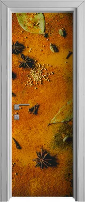 Produktbild von Tür Selbstklebende 70x210 cm Türfolie Türtapete Klebefolie - Gewürze Gemüse