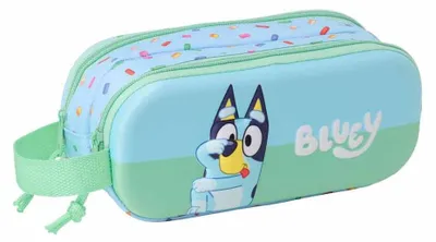 Produktbild von Safta Bluey 3d Mäppchen Blau  Mann Blau One Size