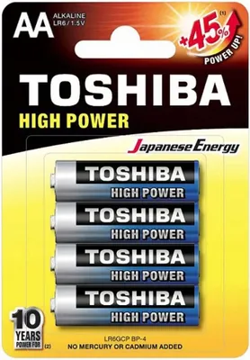 Produktbild von Toshiba LR6GCA BP-4C, Einwegbatterie, AA, Alkali, 1,5 V, 4 Stück(e), Mehrfarbig