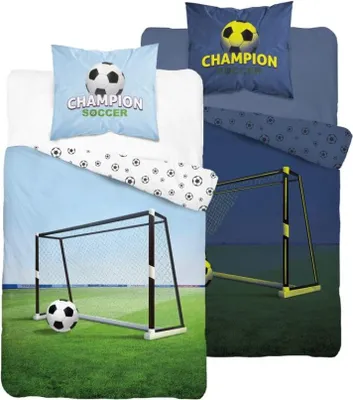 Produktbild von Bettwäscheset leuchtend im Dunkeln 160x200 Spielfeld Tor Fußball