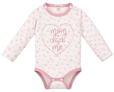 Produktbild von BONDI Baby Langarm Body "Mom+Dad" 93733 | Offwhite Größe: 74