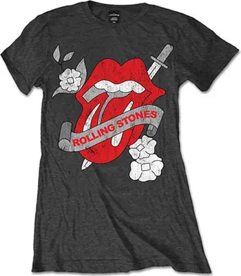 Produktbild von The Rolling Stones Vintage Tattoo Charcoal Grey M Damen T-Shirt