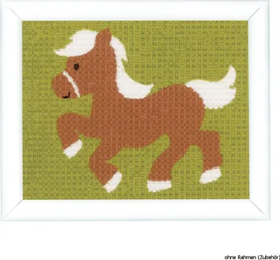Immagine prodotto di Kit ricamo Vervaco "pony marrone", disegno di ricamo disegnato