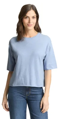 Produktbild von TOM TAILOR Kurzarm-Pullover mit Kaschmir