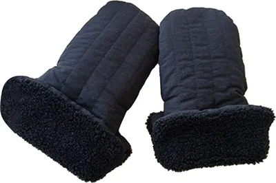 Produktbild von Winterhandschuhe für Kinderwagen, wasserdicht, warm, winddicht, universell, mit Plüschfutter, für Babys und Eltern, Spaziergänge und Einkaufsbummel