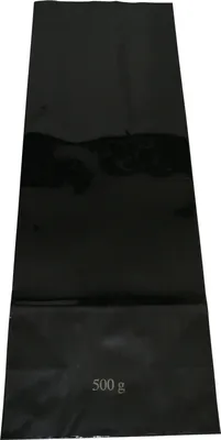 Produktbild von 50 Teetüten 500 g schwarz OPP/ Kraftpapier / PET-Blockbodenbeutel 105+65 x 295