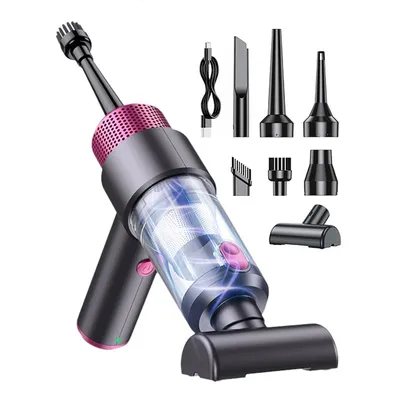 Produktbild von Kabelloser Handstaubsauger,4-in-1 Blasen/Saugen/Vakuum/Inflation, 6500Pa, 4000mAh, LED-Licht, HEPA-Filter, Type-C, für Auto/Haushalt/Büro