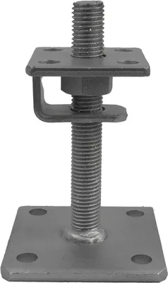 Produktbild von GeZu Impex® Pfostenträger Hans höhenverstellbar M20 x 150 mm, 70 x 70 mm Stützenfuß Pfostenschuh Balkenträger