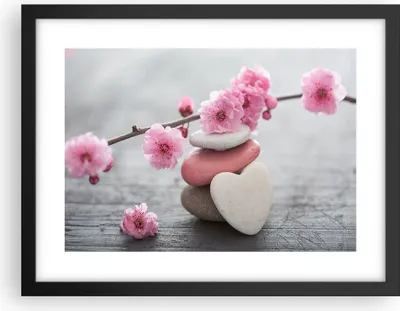 Produktbild von Gerahmtes Poster - Schwarzer Rahmen - Yoga weiblich Blume Gesundheit - 40x30 cm - Wand Bild - Wanddeko - Wandbilder - Wandposter - Bilderrahmen - Bilder - Kunstdruck - Wandbild - P2BAA40x30-3178