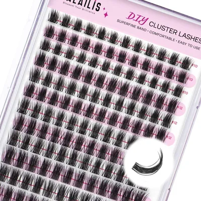Obrázek produktu pro Jednotlivé umělé řasy, 144 kusů, tvar D, délka 10-16 mm, pro domácí použití