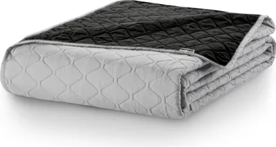 Immagine prodotto di Copriletto reversibile in microfibra DecoKing Bella argento-nero 170x270