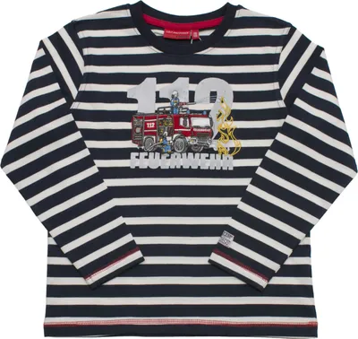 Produktbild von Salt & Pepper - Jungen Langarmshirt Gr. 116 mit coolem Feuerwehr-Motiv
