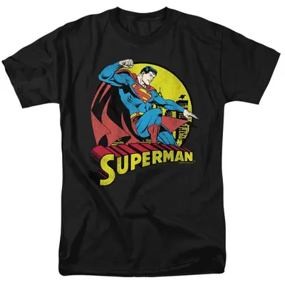 Obrázek produktu pro Tričko Superman – uni, pánské/dámské, model TV36046 (velikost 5XL), barva černá