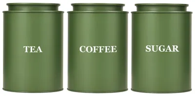 3er-Set Tee-Kaffee-Zucker-Dosen, luftdicht, Edelstahl