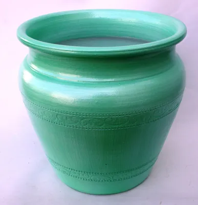Produktbild von ÜBERTOPF KERAMIK ca.35 CM groß - Modell Nr. 3 Pasellgrün