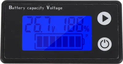 Obrázek produktu pro LCD displej pro zobrazení napětí a kapacity baterie, 10-100 V, dvouvodičový digitální voltmetr